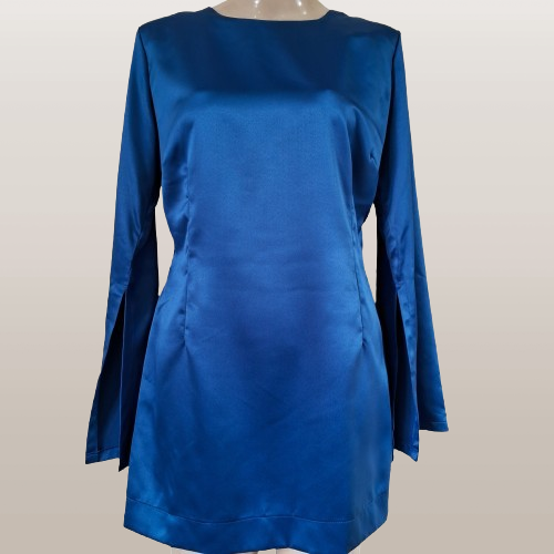 Vestido de festa curto azul royal